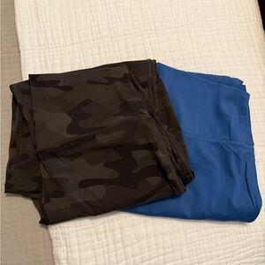 Camouflage and Blue Joggers Duo